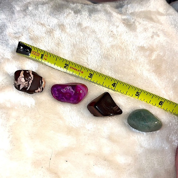 NEW ๐ BUNDLE OF 13 GEM STONES - JADE TIGERS EYE BLACK ONYX TURQUOISE AMETHYST - Picture 4 of 4